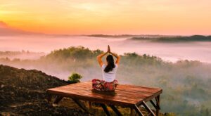 Dr. Joe Dispenza: The new you. Woman meditates.