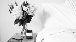 Bed with flowers