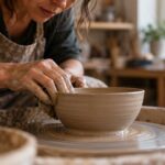 Hands shaping a clay bowl—learning new skills illustrates neuroplasticity.